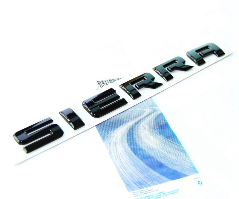Yoaoo 1x OEM Black Sierra Nameplates Letter Emblem Badge Glossy Compatible with 2500Hd 3500Hd Sierra - Image 2